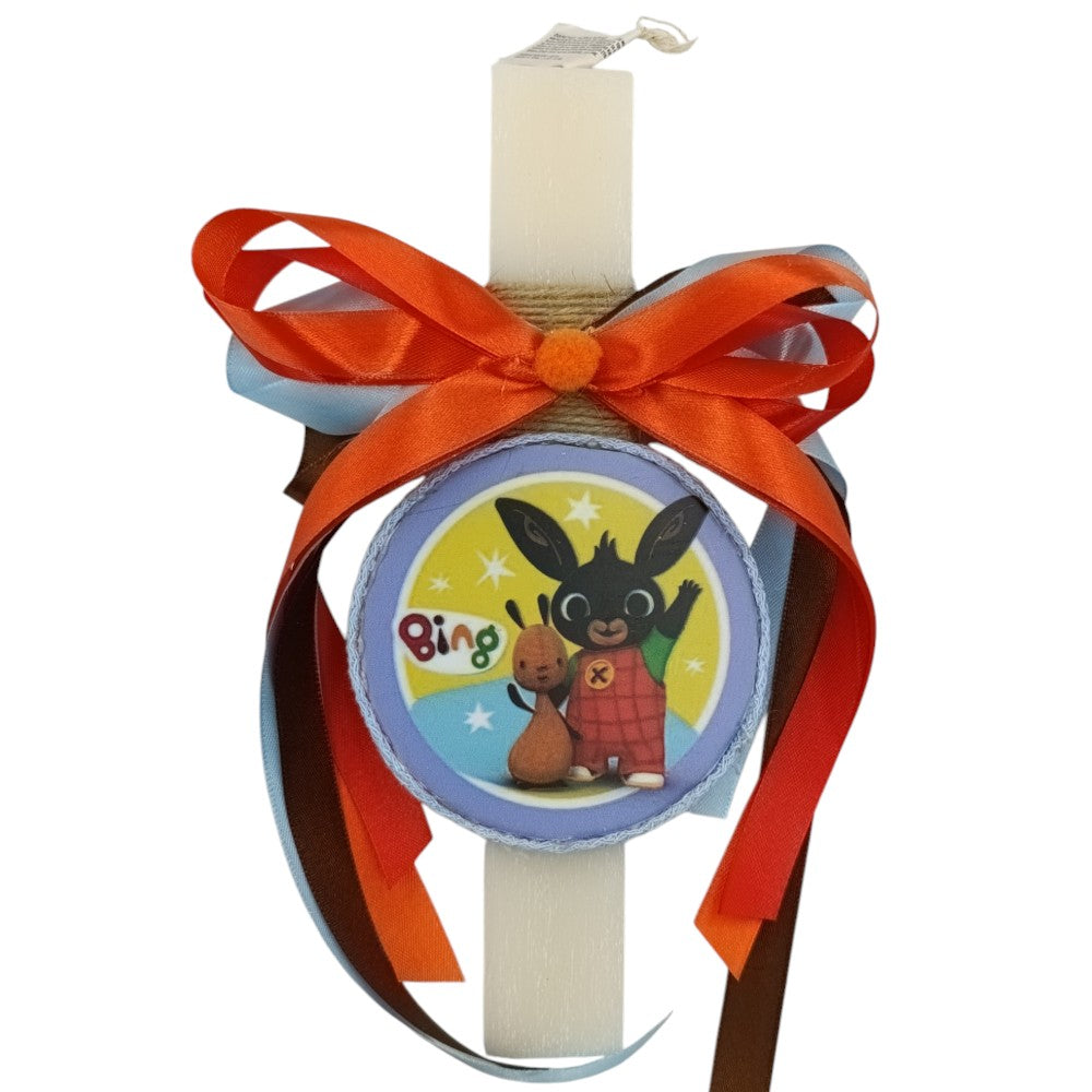 PapellΛαμπάδα Χειροποίητη Πλακέ Αρωματική Bing Το Κουνελάκι Σε Στρογγυλό Καδράκιpapell.gr